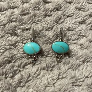Turquoise and Silver Earrings